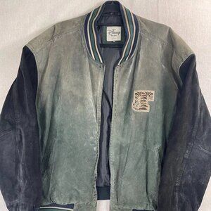 Vtg 1998 Disney Mens Green Black Full Zip One & Only Tigger Varsity Jacket 2XL